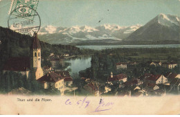 SUISSE BE BERNE #29039 THUN UND DIE ALPEN THOUNE - Berne