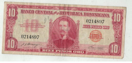 DOMINICAN REPUBLIC 10 PESOS ORO MELLA - República Dominicana