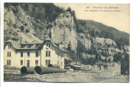 CPA 25 - FOURNET BLANCHEROCHE - Travaux Du Barrage Du REFRAIN - Chantiers à La Sortie Du Tunnel - Usine En Construction - Otros & Sin Clasificación