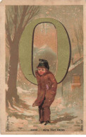 CHROMO #CL30923 HENRI GALLIEN JEUNE HOMME SCENE D HIVER CHIFFRE 0 AUBRY PARIS - Other & Unclassified