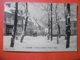 GUINES  ( 62 ) N° 63 - La Place Des Tilleuls En Temps De Neige - Guines