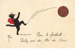 CHATS CHAT #FG35169 CAT KATZE POUR LE FOOTBALL LES AS DE PARIS PAR RENE - Chats