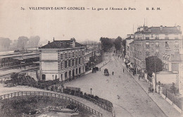 XXX Nw-(94) VILLENEUVE SAINT GEORGES - LA GARE ET L'AVENUE DE PARIS - VUE GENERALE - Villeneuve Saint Georges