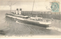 BATEAUX #MK36283 DIEPPE L ARUNDEL DANS LES JETEES PAQUEBOT - Steamers