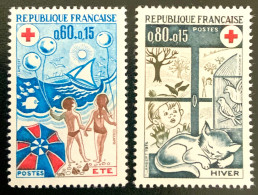 1974 FRANCE N 1828/29 CROIX ROUGE HIVER ET ÉTÉ - NEUF** - Ungebraucht