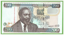 KENYA  200 SHILLINGS 2004  P-43a UNC - Kenia