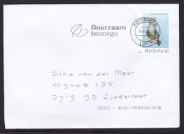 Netherlands: Cover, 2024, 1 Stamp, Bird, Animal (traces Of Use) - Briefe U. Dokumente