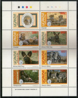 Uganda 1994 Endangered Species Cheetah Dog Chimpanzee Zebra Sc 1272 Sheetlet MNH # 7735 - Chimpancés