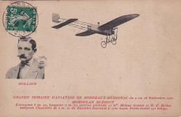 XXX Nw-(33) SEMAINE DE L'AVIATION BORDEAUX MERIGNAC  9 AU 18 SEPT. 1910 - MONOPLAN BLERIOT - PORTRAIT AVIATEUR  MOLLIEN - Airmen, Fliers