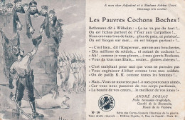 XXX Nw - LES PAUVRES COCHON DE BOCHES - CARTE SONNET ILLUSTREE DE LA GUERRE - ILLUSTRATEUR HERMAN - War 1914-18