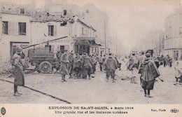 XXX Nw-(93) EXPLOSION DE SAINT DENIS 4 MARS 1916 - UNE GRANDE RUE  ET LES MAISONS VOISINES ( DEPOT MUNITIONS ) - Guerre 1914-18