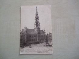 Carte Postale Ancienne BRUXELLES Hôtel De Ville VERSO Carte D'honneur - Ieper