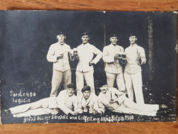 Carte Photo Bitche , Militaires Avec Bock De Bière 1910 - Bitche