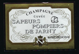 Etiquette Champagne Brut Réserve Cuvée Sapeurs Pompiers De Jarny  Regnaut Denis  Monthelon Marne 51 - Champagner