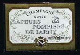 Etiquette Champagne Brut Réserve Cuvée Sapeurs Pompiers De Jarny  Regnaut Denis  Monthelon Marne 51 - Champagne