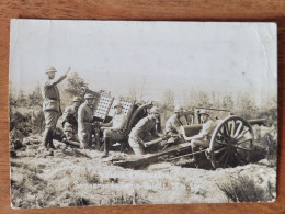 Carte Photo Bitche , Militaires  , Tir Au Canon - Bitche