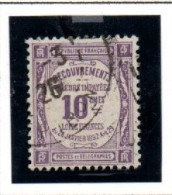 FRANCE ,FRANKREICH , 1908 - 1910 ,  MI  37,  YT  44, TAXE,  10 C  PERCEVOIR OBLITERES, GESTEMPELT - 1859-1959 Usati