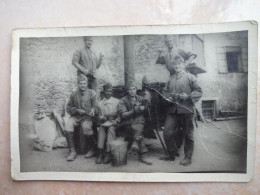 Carte Photo Groupe De Militaires Cuisine - Other & Unclassified