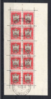 1945-46 SAN MARINO MINIFOGLIO Serie Stemmi N.1 10 Lire USATO - Hojas Bloque