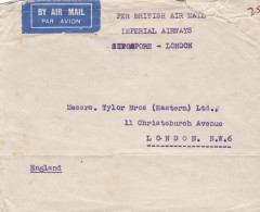 From Straits Settlements To UK - 1935 - Straits Settlements