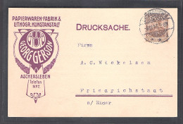 DR. Reklamekarte Papierwarenfabrik Georg Gerson Ascherleben. - Other & Unclassified