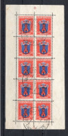 1945-46 SAN MARINO MINIFOGLIO Serie Stemmi N.2 20 Lire USATO - Blocks & Kleinbögen