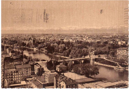 L.6 POSTA AEREA CARTOLINA TORINO PANORAMA ANNULLO TARGHETTA POLIZZA VITA - Viste Panoramiche, Panorama