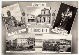 SALUTI DA CIANCIANA - CHIESA MADRE - CINEMA AUGUSTUS ECC. - AGRIGENTO - 1963 - VEDUTE - Agrigento