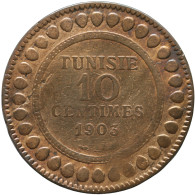 LaZooRo: Tunisia 10 Centimes 1903 F / VF Scarce - Túnez