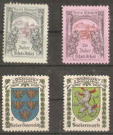 Autriche - Petit Lot - Sammlung - 6 Vignettes MNH - Verein Südmark - Schutzgebiet - 20 Jahre Schutz-Arbeit - Planspitze - Vignetten (Erinnophilie)