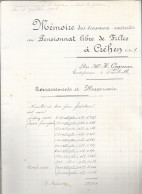 Mémoire Des Travaux Exécutés Au Pensionnat De Jeunes Filles à Chéhen (Côtes Du Nord) Par M. Cogneau, Entrepreneur 1918 - Architectuur