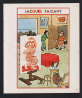 Pub Papier Recto Verso  Humour Jacques Faizant Paques Cambriolage Coffre Fort Peintre Artiste - Advertising