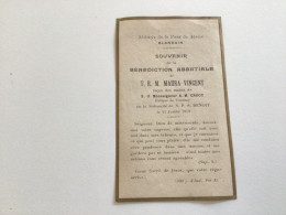 Ancien Souvenir De La Bénédiction Abbatiale De T.R.M. Maura Vincent Reçue De Monseigneur A.M. CROOY - Otros & Sin Clasificación