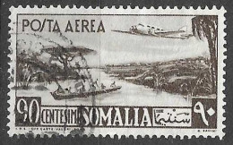 SOMALIA A.F.I.S. - 1950 - POSTA AEREA - CENT. 90 - USATO (YVERT AV 34 - MICHEL 258 - SS A 4) - Somalië (AFIS)