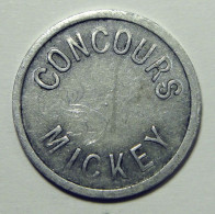 Disney - Concours Mickey - Jeton En Alu - Revers "E" - Monetary / Of Necessity