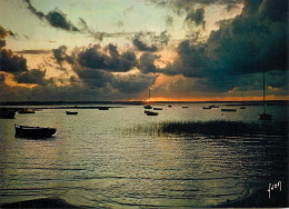 Navigation Sailing Vessels & Boats Themed Postcard Les Landes Sunset Lac Landais - Zeilboten