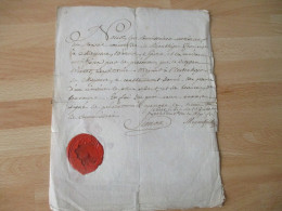 COMMISSAIRE NATIONAUX REPUBLIQUE FRANCAISE MAYENCE SPIRE CERTIFICAT MANUSCRIT  DE CIVISME POUR CAPITAINE ETAT MAJOR 1793 - Historische Dokumente