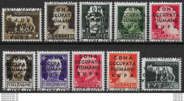 1941 Fiumano Kupa 10v. MNH Sass. N. 15/24 - Autres & Non Classés