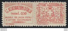 1926 Italia Assicurativi 25c. Rosso MNH Sassone N. 2 - Other & Unclassified