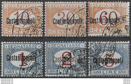 1922 Costantinopoli Segnatasse MNH Sassone N. 1/6 - Andere & Zonder Classificatie