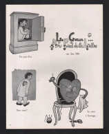 Pub Papier 1948 Double Page Non Coupé Humour Jean Eiffel Le Coeur - Advertising