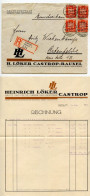 Germany 1926 Registered Cover W/ Letter & Invoice; Castrop-Rauxel, H. Löker; 10pf. German Eagle X 4 - Covers & Documents