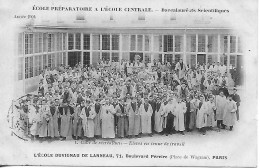 Cpa- Ecole DUVIGNAU DE LANNEAU-école Préparatoire Bacs Scientifiques-an 1904-cour Récréation-élèves En Tenue Travail- - Schools