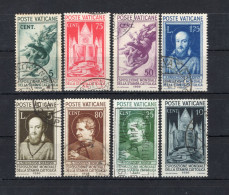 1936 VATICANO SET USATO 47/54 Esposizione Mondiale Della Stampa Cattolica - Used Stamps