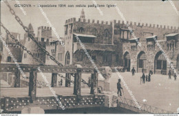 Bq341 Cartolina Genova Citta' Esposizione 1914 Con Veduta Pedaglione Igiene - Genova