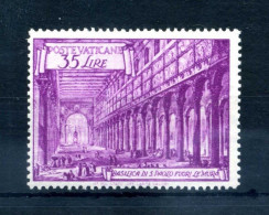 1949 VATICANO N.129 * 35 Lire Serie Basiliche - Unused Stamps