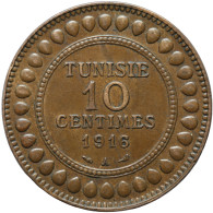 LaZooRo: Tunisia 10 Centimes 1916 XF / UNC - Tunisia