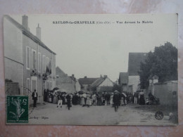 CPA 21 SAULON LA CHAPELLE Vue Devant La Mairie - Petite Animation - Otros & Sin Clasificación