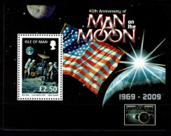 Isle Of Man - 2009 - MNH - Space Travel - Moon Landing Anniversary - Overprint Logo - Isle Of Man