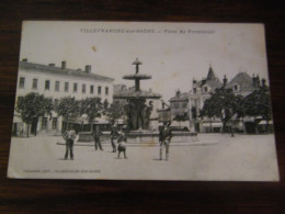 CPA - Villefranche Sur Saône (69) - Place Du Promenoir - Fontaine - 1915 - SUP (HV 82) - Villefranche-sur-Saone